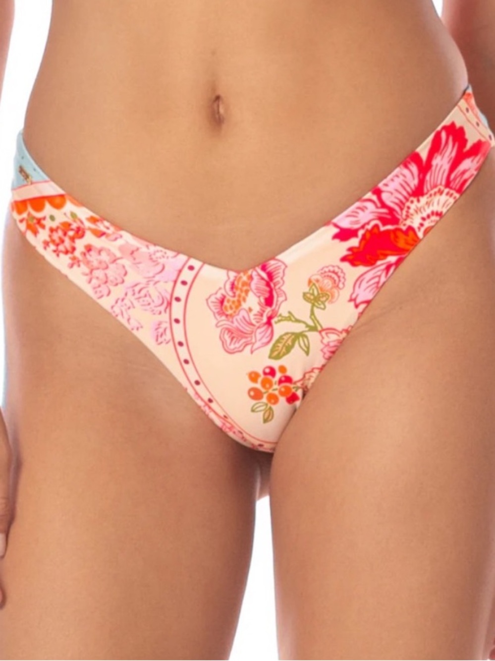MAAJI Floral Groove Valerya Regular Rise Double V Bikini Bottoms SZ L NWT
